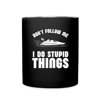 Courses de drag-boat et de hors-bord - Mug uni - noir - Devant