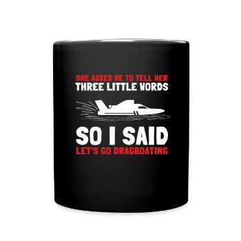 Courses de drag-boat et de hors-bord - Mug uni - noir - Devant