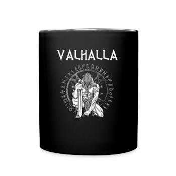 Walhalla I Nordmänner Wikinger - Tasse einfarbig - Schwarz - Vorne