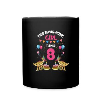 Parasaurolophus Kids Design Dinosaurs - Full Colour Mug - black - Front