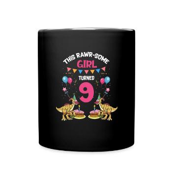 Parasaurolophus Kids Design Dinosaurs - Full Colour Mug - black - Front