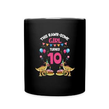 Parasaurolophus Kids Design Dinosaurs - Full Colour Mug - black - Front
