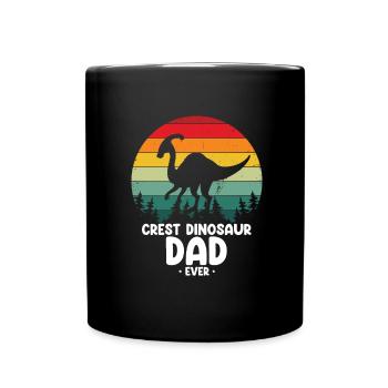 Dinosaur Motif for Paleontologists - Full Colour Mug - black - Front