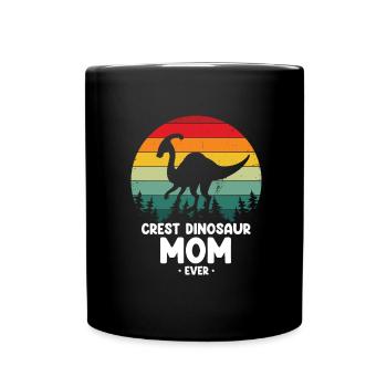 Paläontologie-Lehrer und Parasaurolophus Motif - Tasse einfarbig - Schwarz - Vorne