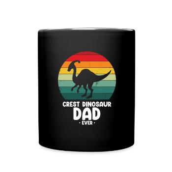 Crest Dinosaur Papa pour Parasaurolophus - Mug uni - noir - Devant