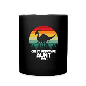 Paläontologie-Lehrer und Parasaurolophus Motif - Tasse einfarbig - Schwarz - Vorne