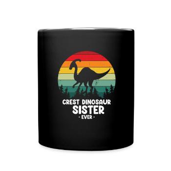 Paläontologie-Lehrer und Parasaurolophus Motif - Tasse einfarbig - Schwarz - Vorne