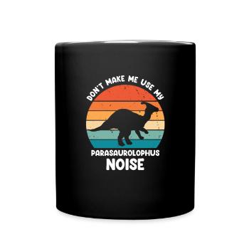 Dinosaur Motif for Paleontologists - Full Colour Mug - black - Front