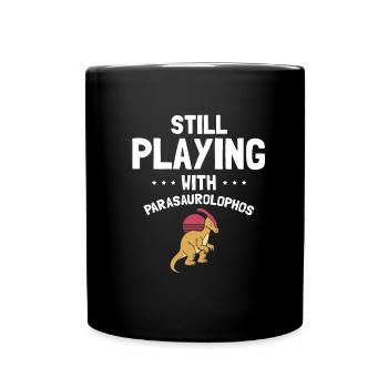 Dinosaur Motif for Paleontologists - Full Colour Mug - black - Front