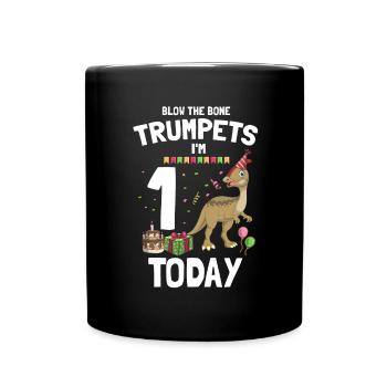 Parasaurolophus for dinosaurs and fosil hunters - Full Colour Mug - black - Front