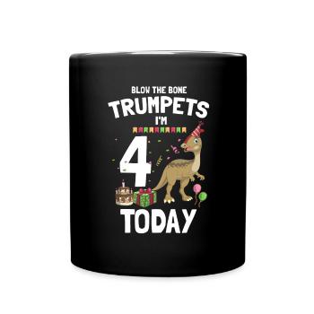 Parasaurolophus for dinosaurs and Fosil hunters - Full Colour Mug - black - Front