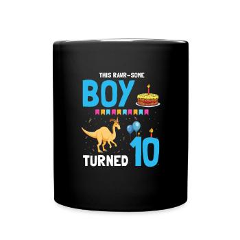 Parasaurolophus Kids Design Anniversaire - Mug uni - noir - Devant