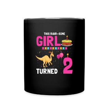 Parasaurolophus Kids Design Anniversaire - Mug uni - noir - Devant