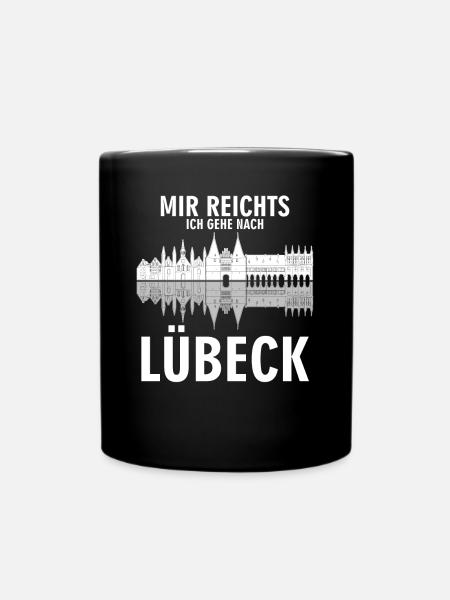 Lübeck Urlaub Lübecker - Tasse einfarbig - Schwarz