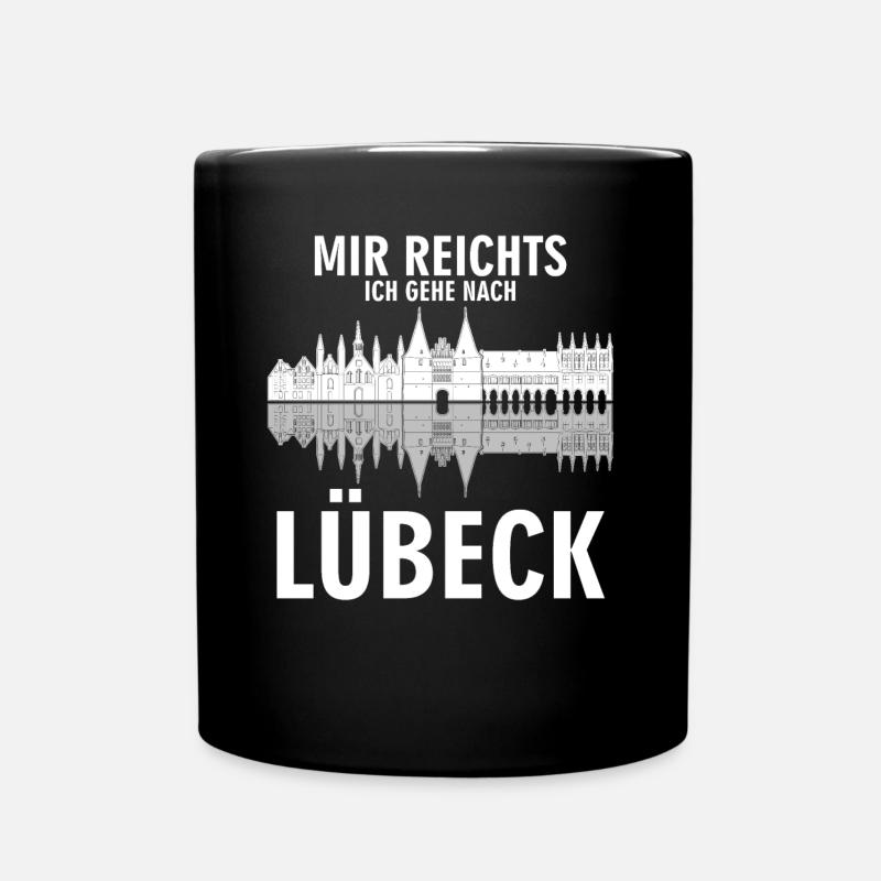 Lübeck Urlaub Lübecker - Tasse einfarbig - Schwarz