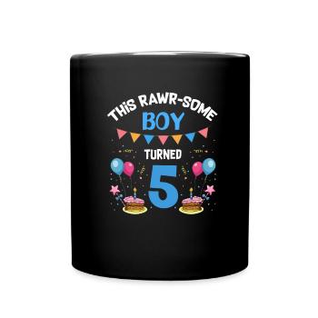 Parasaurolophus Kids Design Anniversaire - Mug uni - noir - Devant