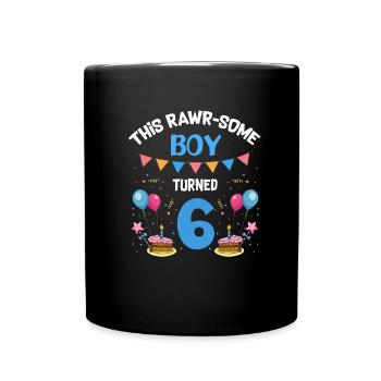 Parasaurolophus Kids Design Dinosaurs - Full Colour Mug - black - Front