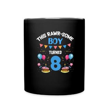 Parasaurolophus Kids Design Dinosaurs - Full Colour Mug - black - Front