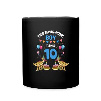 Parasaurolophus Kids Design Anniversaire - Mug uni - noir - Devant