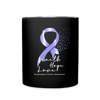 Cancer de l’œsophage du ruban de pervenche en avril - Mug uni - noir - Devant