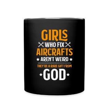 Fluggerätmechaniker Mécanicien d’aéronefs - Mug uni - noir - Devant