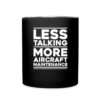 Fluggerätmechaniker Aircraft Mechanic - Tasse einfarbig - Schwarz - Vorne