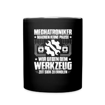 Mechatroniker Mechatronik Mechatronics Engineer - Tasse einfarbig - Schwarz - Vorne