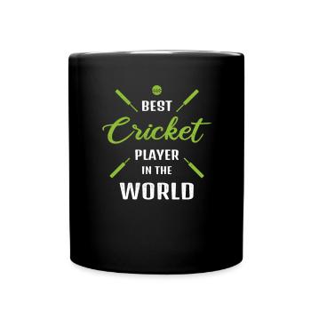 Best Cricketer in the World Cricket Gift - Full Colour Mug - black - Front
