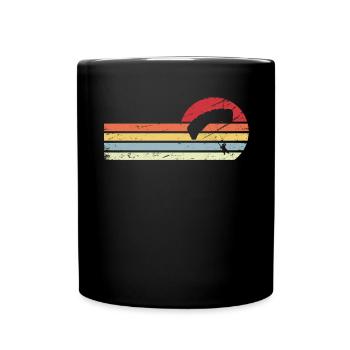 Lignes Soleil et Rétro - Parapente - - Mug uni - noir - Devant