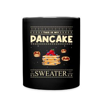 Ceci est ma crêpe de Noël - Mug uni - noir - Devant