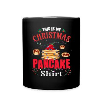 Ceci est ma crêpe de Noël - Mug uni - noir - Devant