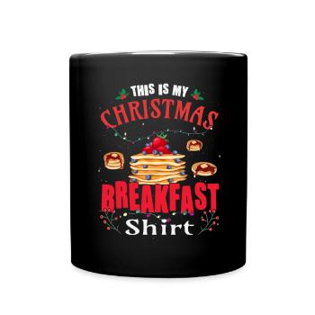 Dies Ist Mein Weihnachtspfannkuchen - Tasse einfarbig - Schwarz - Vorne