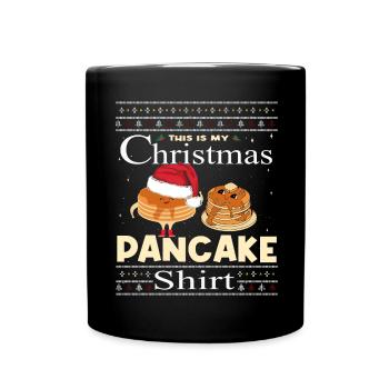 Dies Ist Mein Weihnachtspfannkuchen - Tasse einfarbig - Schwarz - Vorne