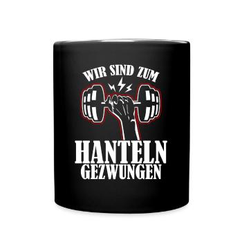 Strongman Bodybuilder Bodybuilding - Tasse einfarbig - Schwarz - Vorne