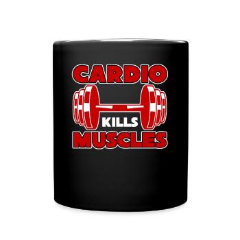 Bodybuilder Cardio Strongman - Tasse einfarbig - Schwarz - Vorne