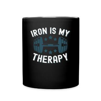 Bodybuilder Gym Fitness Dumbbell Strongman - Mug uni - noir - Devant