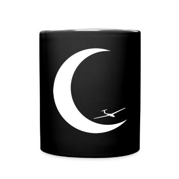 Mondsichel - Segelflugzeug - - Tasse einfarbig - Schwarz - Vorne