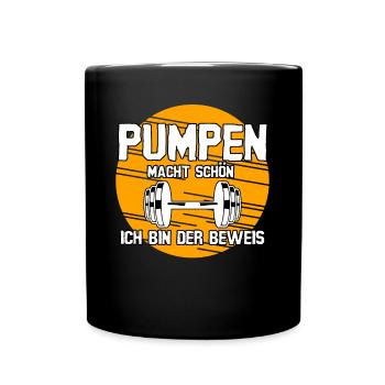 Bodybuilder Gym Strongman Bodybuilding - Tasse einfarbig - Schwarz - Vorne