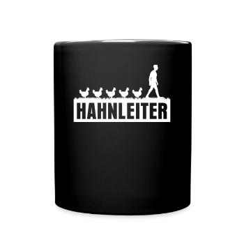 Hühner Hahn Hühnerstall Huhn - Tasse einfarbig - Schwarz - Vorne