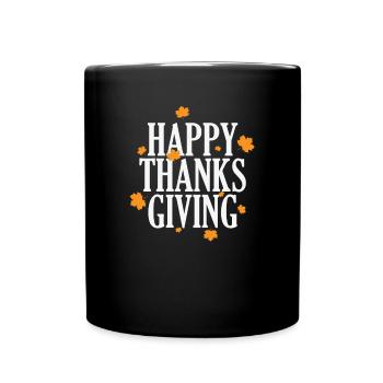 Joyeux merci de donner usa america holiday - Mug uni - noir - Devant