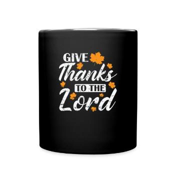 Remerciez le Lord USA America Holiday - Mug uni - noir - Devant
