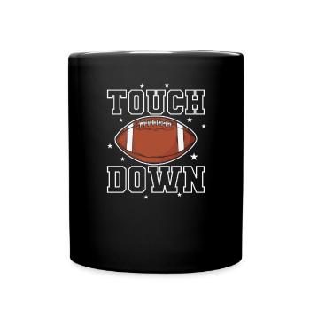 Toch Down American Football USA Sport - Tasse einfarbig - Schwarz - Vorne