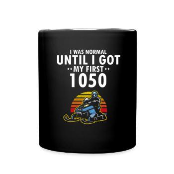 Snowmobiler and snowmobile design - Full Colour Mug - black - Front