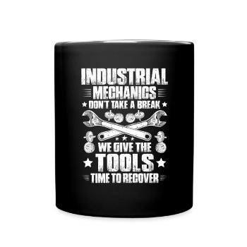 Industriemechaniker Industrial Mechanic - Tasse einfarbig - Schwarz - Vorne