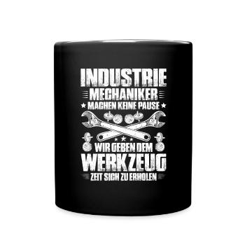 Industriemechaniker Industrial Mechanic - Tasse einfarbig - Schwarz - Vorne