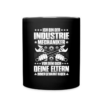 Industriemechaniker Industrial Mechanic - Tasse einfarbig - Schwarz - Vorne