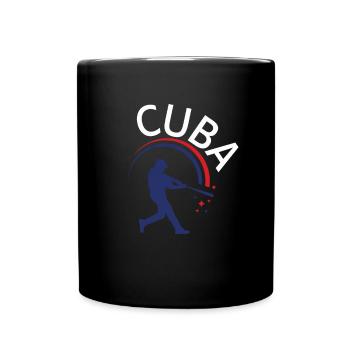 Latino Cuban Cuba Baseball - Tasse einfarbig - Schwarz - Vorne