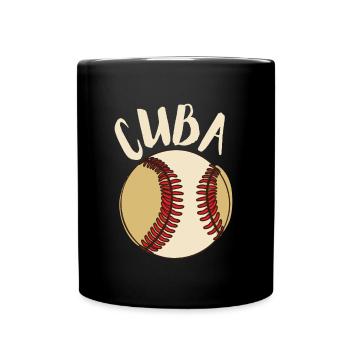 Latino Cuban Cuba Baseball - Tasse einfarbig - Schwarz - Vorne