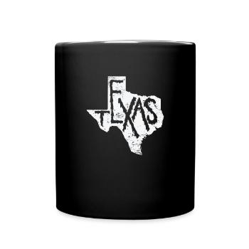 Carte du Texas Contour de l’État des États-Unis - Mug uni - noir - Devant