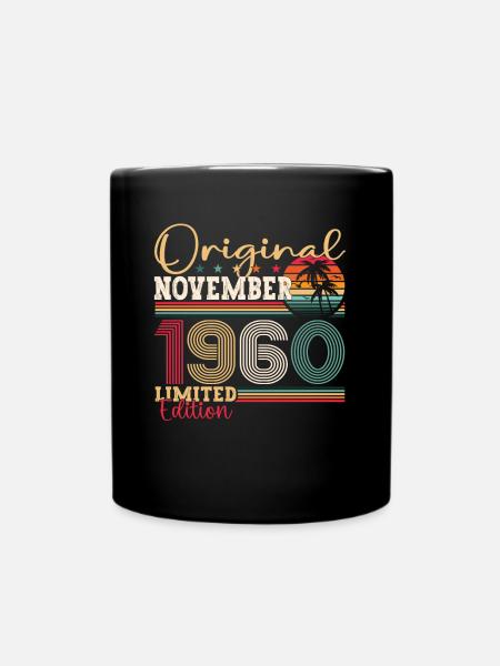 Original Novembre 1960 62nd Birthday Gift - Mug uni - noir